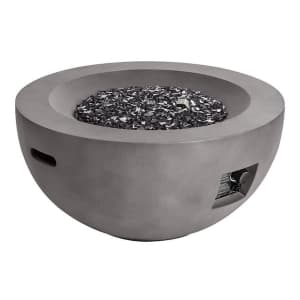 Hampton Bay Grove Park Round Concrete Propane Gas Fire Pit for $100 Hampton Bay Grove Park Round Concrete Propane Gas Fire Pit for $100