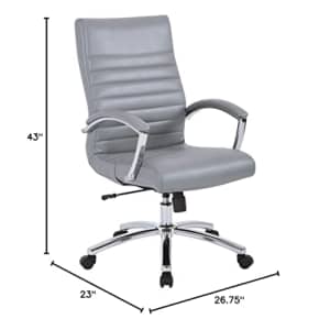 Office Star FL Series Executive Faux Leather Adjustable Office Chair with Built-in Lumbar Support, for $214