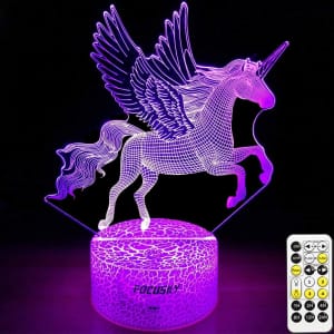 Focusky LED Color-Changing Unicorn Night Light for $11