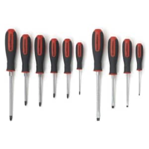 GEARWRENCH 10 Pc. Dual Material Screwdriver Set, Phillips/Slotted/Pozidriv - 80060 for $115