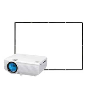RCA Home Theater Projector and 100" Fold-Up Screen Combo for $34