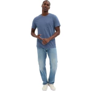 Gap Men's Lived in Pocket Crew T-Shirt from $6