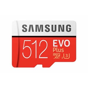 Samsung EVO Plus 512GB microSDXC UHS-I U3 100MB/s Full HD & 4K UHD Memory Card with Adapter for $13 Samsung EVO Plus 512GB microSDXC UHS-I U3 100MB/s Full HD & 4K UHD Memory Card with Adapter for $13