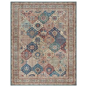Gertmenian Printed Indoor Boho Area Rug - Non Slip, Ultra Thin, Super Strong, Printed Rug - Home for $39