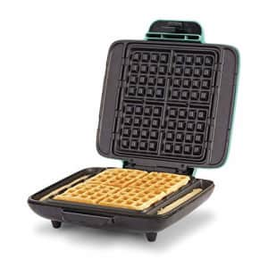 DASH DNMWM400 No Mess Maker Machine Waffle Iron, 1200 Watt, Aqua for $60