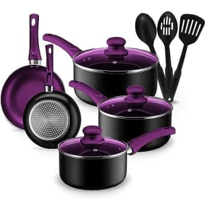 Chef's Star Pots And Pans Set Kitchen Cookware Sets Nonstick Aluminum Cooking Essentials 11 Pieces for $76 Chef's Star Pots And Pans Set Kitchen Cookware Sets Nonstick Aluminum Cooking Essentials 11 Pieces for $76