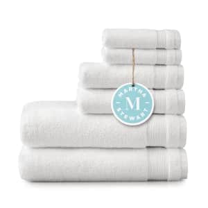 MARTHA STEWART 100% Cotton Bath Towels Set Of 6 Piece, 2 Bath Towels, 2 Hand Towels, 2 Washcloths, for $40