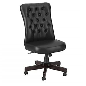 Bush Furniture Bush Business Furniture Arden Lane High Back Tufted Office Chair, Black Leather for $97