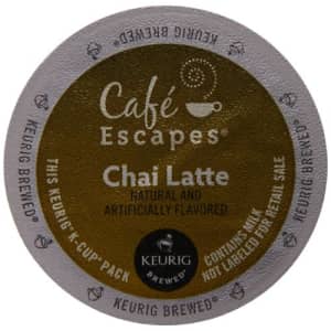 Cafe Escapes Chai Latte, K-Cup Portion Pack for Keurig Brewers, 12-Count (Pack of 3) for $59
