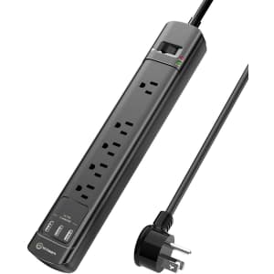 Witeem 5-Outlet 3-USB Surge Protector for $14