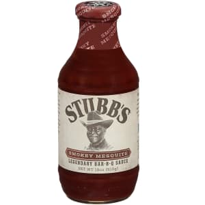 Stubb's Smokey Mesquite BBQ Sauce 18-oz. Bottle 4-Pack for $15