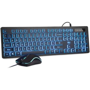 Rii RGB Backlit Gaming Keyboard and Mouse for $18