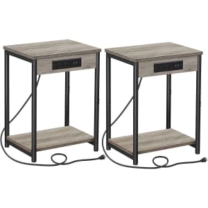 End Table with Charging Station for $63