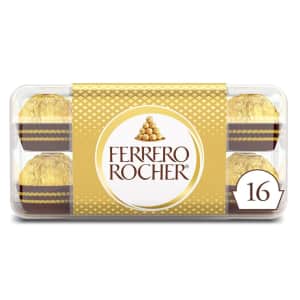 Ferrero Rocher Premium Gourmet Milk Chocolate Hazelnut Candy 16-Pack for $5