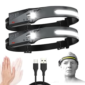 Rechargeable LED Headlamp 2-Pack for $9.91 w/ Prime