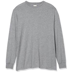 Amazon Aware Men's Relaxed-Fit Long-Sleeve T-Shirt, Medium Grey Heather, Medium for $11