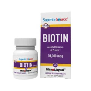Superior Source Biotin 10000 mcg. Under The Tongue Quick Dissolve MicroLingual Tablets, 60 Count, for $21