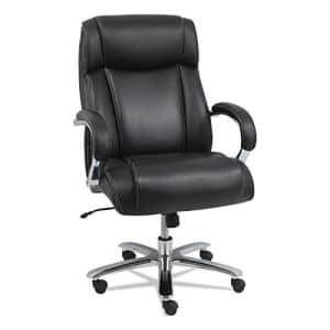 Alera ALE Maxxis Series Big and Tall Leather Chair, Black/Chrome for $331
