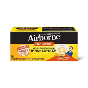 Airborne 1000mg Vitamin C with Zinc Effervescent Tablets, Immune Support Supplement with Powerful for $19