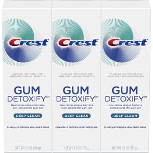 Crest Gum Detoxify Deep Clean Toothpaste 3-Pack for $18