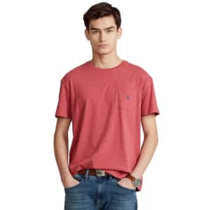 Polo Ralph Lauren Men's Classic-Fit Jersey Pocket T-Shirt for $22 Polo Ralph Lauren Men's Classic-Fit Jersey Pocket T-Shirt for $22