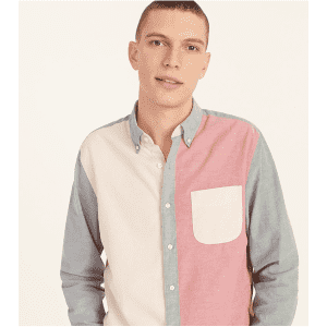 J.Crew Men's Broken-in Organic Cotton Oxford Shirt for $7