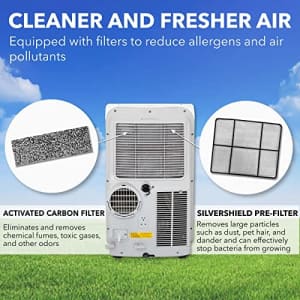 Whynter ARC-148MS 14,000 BTU Portable Air Conditioner with Dehumidifier and Fan for Rooms Up to 500 for $365