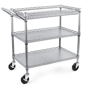 WDT Heavy Duty 3-Tier Rolling Utility Cart for $114 WDT Heavy Duty 3-Tier Rolling Utility Cart for $114