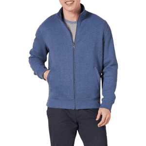Amazon Essentials Men's Full-Zip Fleece Mock Neck Sweatshirt for $16
