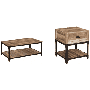 HMidea Elk Grove Rustic Coffee and End Table Set for $319 HMidea Elk Grove Rustic Coffee and End Table Set for $319