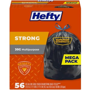 Hefty Strong Multipurpose Large Trash Bags 56-Count for $14 via Sub & Save
