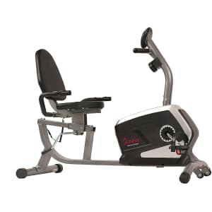 Sunny Health Magnetic Recumbent Exercise Bike w/ Digital Monitor for $220