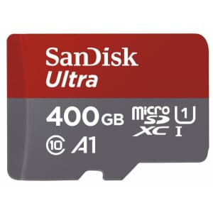 SanDisk Ultra 400GB microSDXC Memory Card w/ Adapter. That's $3 less than Amazon charges, and just $2 more than the best price we've seen.