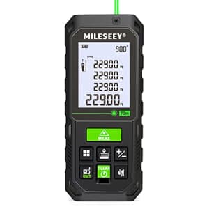 Laser Measure Green Beam 230 ft, MiLESEEY Laser Tape Measure with Angle Sensor IP65, Pythagorean, for $70