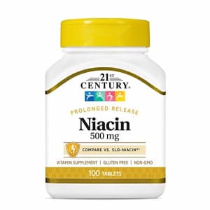 21st Century Niacin 500 mg Prolonged Release Tablets, 100 Count (27474) for $8