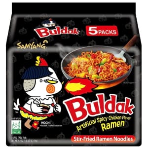 Samyang Buldak Hot Spicy Chicken Ramen 5-Pack for $7