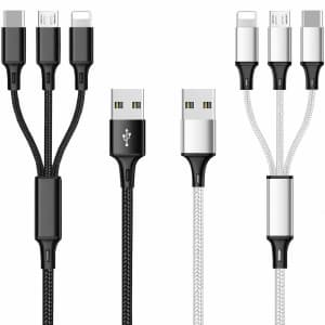 Souina 4-Foot Multi USB Charging Cable 2-Pack for $8