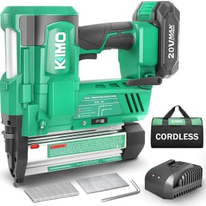 KImo 20V 18-Gauge Cordless Brad Nailer/Nail Gun for $92 KImo 20V 18-Gauge Cordless Brad Nailer/Nail Gun for $92