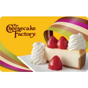$65 in Cheesecake Factory Gift Cards: $50