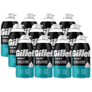 Gillette Foamy Shaving Cream 12-Pack for $15