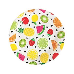 Fun Express - Tutti Frutti Dinner Plate for Party - Party Supplies - Print Tableware - Print Plates for $9