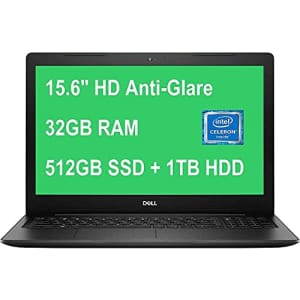 Dell Inspiron 15 3000 Laptop | 15.6 inch HD LED Backlit Display | Intel Core Celeron 4205U | UHD for $525