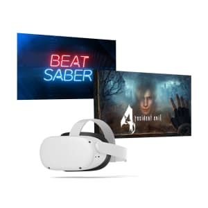 Meta Quest 2 128GB Bundle w/ Resident Evil 4 and Beat Saber for $350