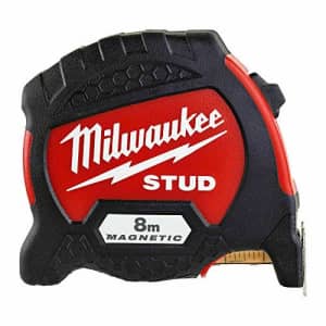 Milwaukee 4932471627 Stud Magnetic Premium Tape Measure Metric 8M-4932471627, Red for $55 Milwaukee 4932471627 Stud Magnetic Premium Tape Measure Metric 8M-4932471627, Red for $55