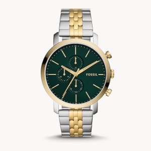 Fossil Men's Luther Chronograph Two-Tone Stainless Steel Watch for $54