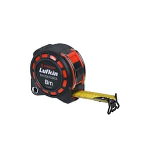 lufkin L1125CM 3cm/1-3/16 x 8m/26' Shockforce Dual Sided Tape Measure, 30 Meter Drop Tested for $47