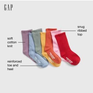 GAP baby girls Crew Socks, Purple Stripe, 12-24 Months US for $8