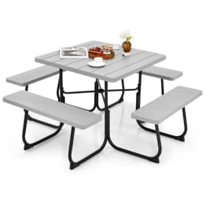 Outdoor Picnic Table with 4 Benches for $169 Outdoor Picnic Table with 4 Benches for $169