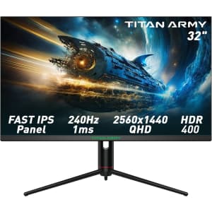 Titan Army 32" 1440p 240Hz Gaming Monitor for $320