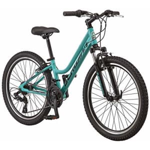 Schwinn High Timber AL Youth/Adult Mountain Bike, Aluminum Frame, 24-Inch Wheels, 21-Speed, Teal for $338